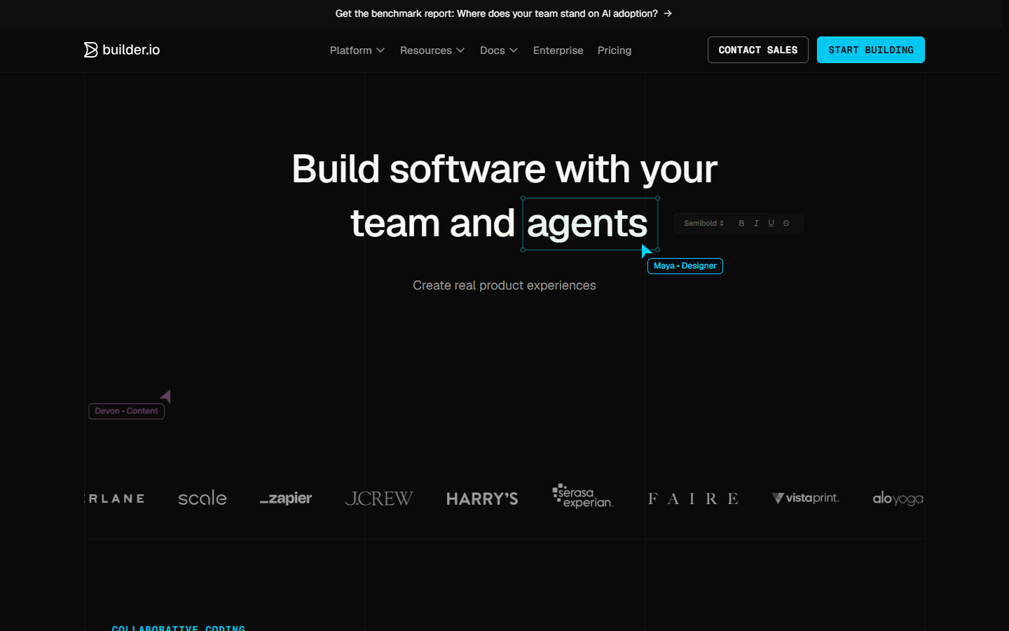 Builder.io homepage