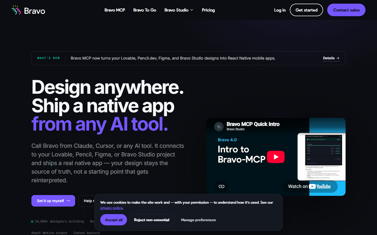Bravo Studio homepage