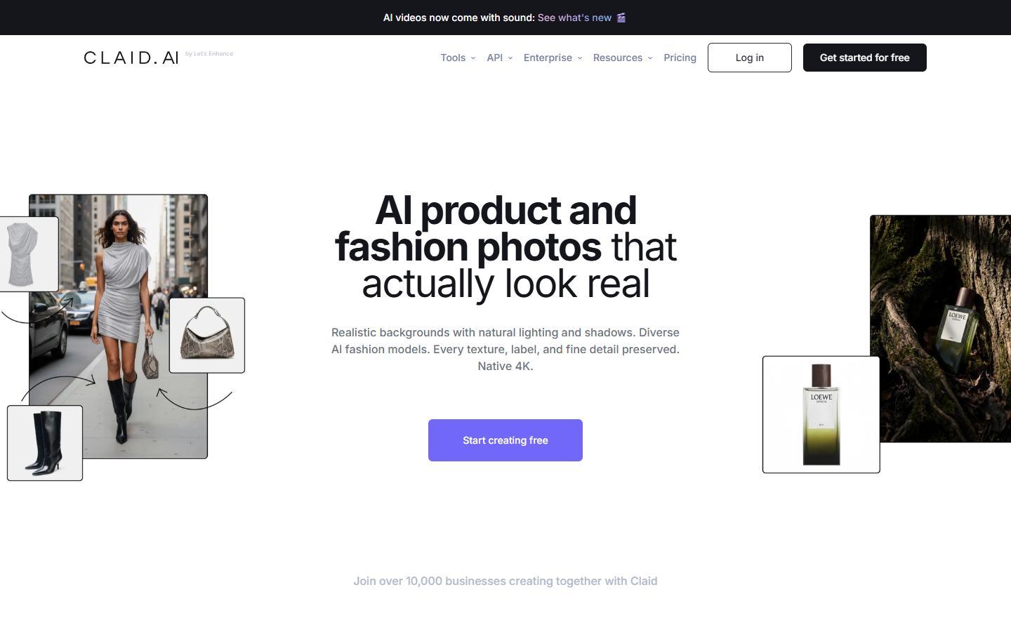 Claid.ai homepage
